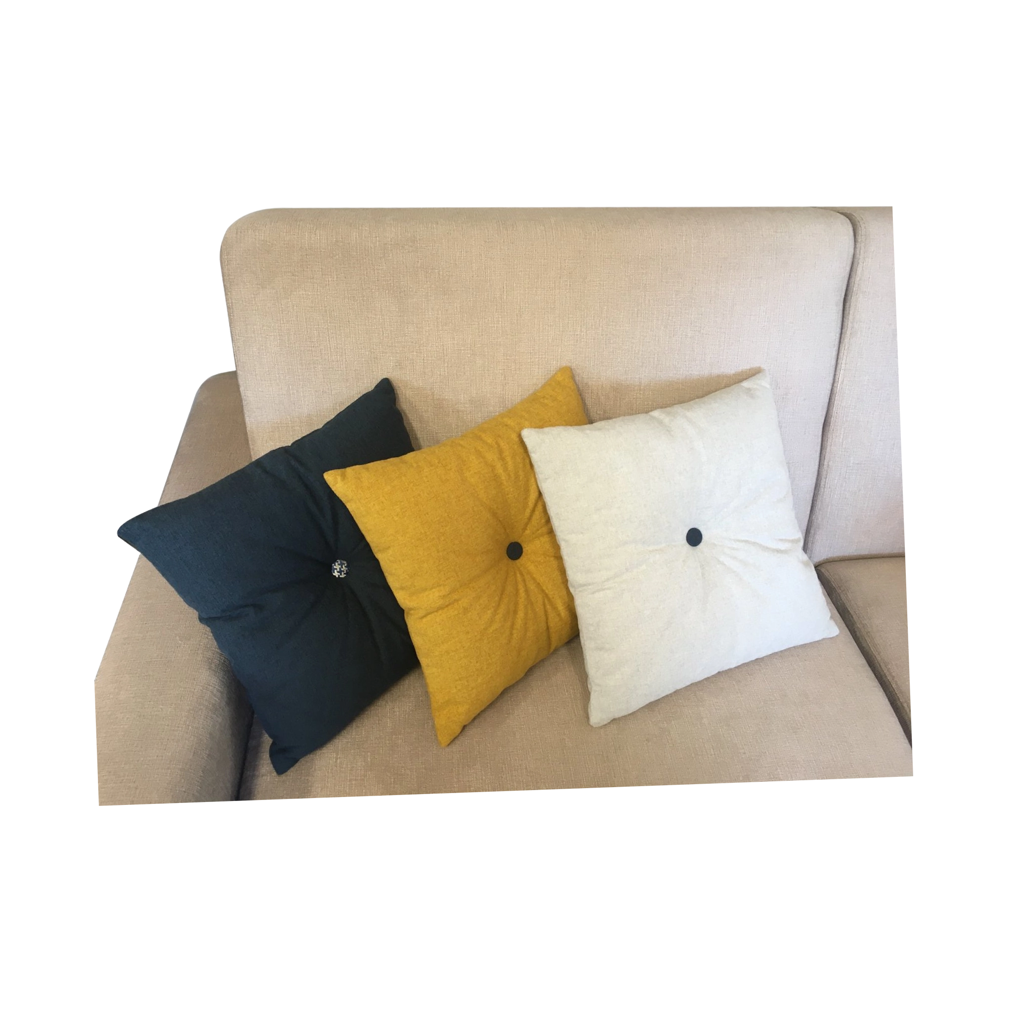 Dekorační polštář s knoflíkem
